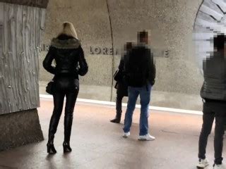 Blonde In Black Puffy Jacket With Fur Hood Sex Pornhub