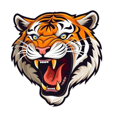 Premium Vector Roaring Tiger Head Mascot Vector Sticker High Quality