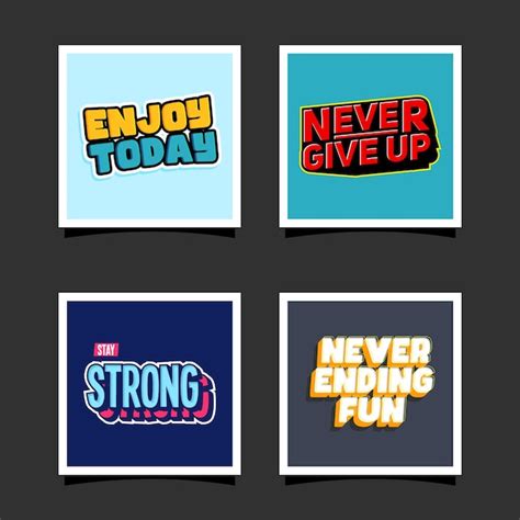 Premium Vector Set Of Motivational Quotes Free Vector