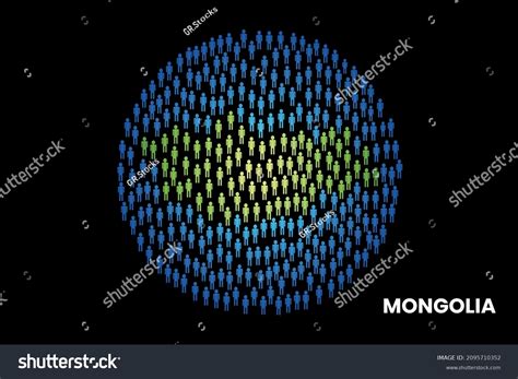 Mongolia Population People Map Globe Vector Stock Vector (Royalty Free) 2095710352 | Shutterstock