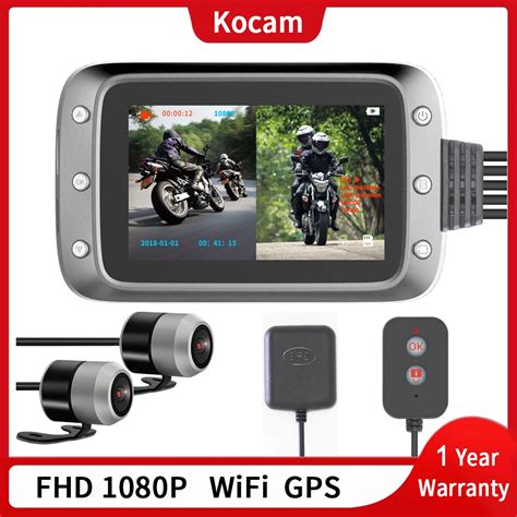 Wifi Motorcycle Dvr Dash Cam P P Full Hd Front Rear View