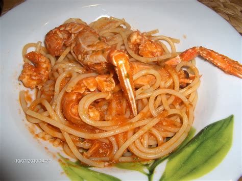 Spaghetti Con Scampi Alla Busara