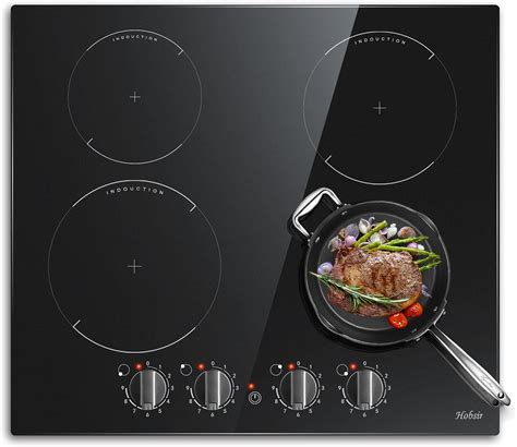 Induction Hob Black Glass Electric Cooktop Built In 4 Zone Electric Hob