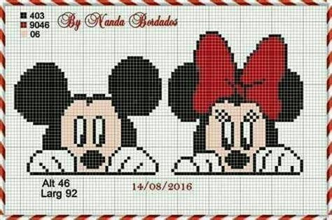 Ponto Cruz Desenho Da Minnie Ponto Cruz Andreia B Disney Cross