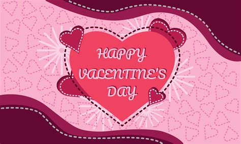 Happy valentines day background template for poster 8561382 Vector Art ...