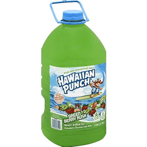 Hawaiian Punch Green Berry Rush 1 Gal Bottle Fruit Juice And Juice