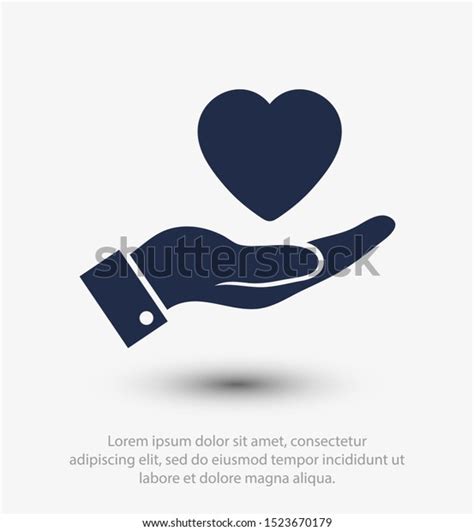 Heart Hand Symbol Love Vector Illustration Stock Vector Royalty Free