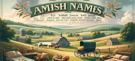 Amish Names Embrace Tradition With Unique Names Good Name