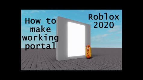 How To Make A Portal In Roblox Studio 2020 YouTube