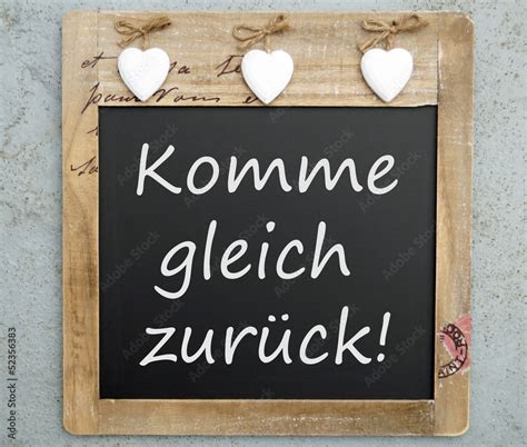 Komme Gleich Zur Ck Stock Foto Adobe Stock