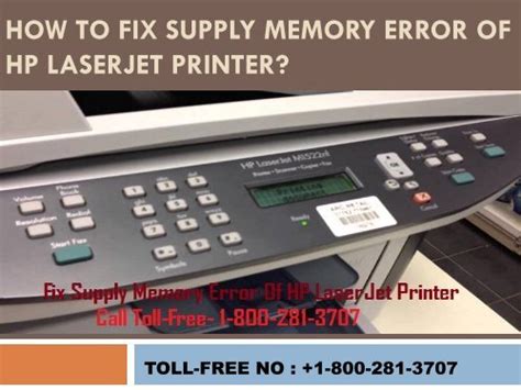 8002813707 How To Fix Supply Memory Error Of Hp Laserjet Printer