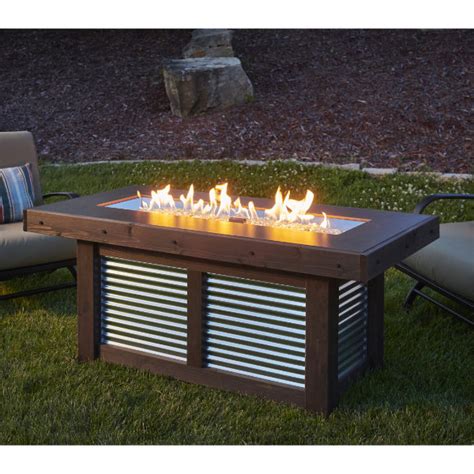 Denali Brew Linear Gas Fire Pit Table | The Outdoor GreatRoom ...