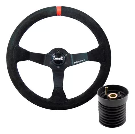 Volante Esportivo Lotse Wrc Couro Preto Escolha O Cubo Parcelamento