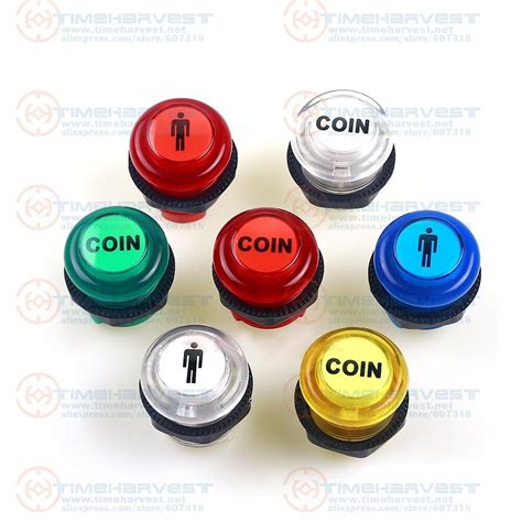 10 Pcs 30mm Arcade LED Push Button Built In Switch 5V Illuminated