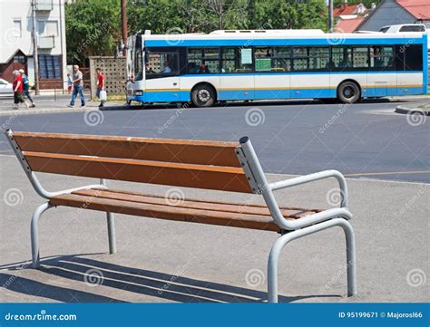 Bench At The Bus Terminal Stock Image Image Of Bench 95199671