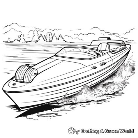 Speed Boat Coloring Pages - Free & Printable!