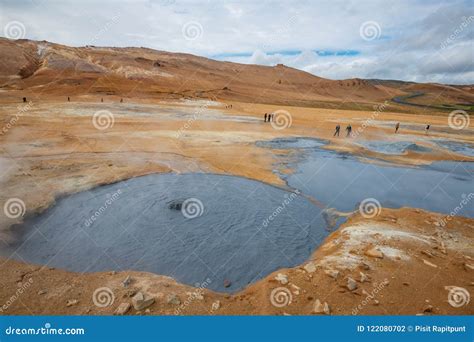 Bubbling Mud Pots With Rust Colored Water In Hot Springs Of Yell Stock Image CartoonDealer
