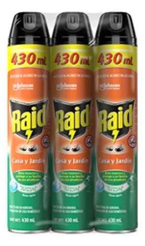 Pack X Insecticida Raid Casa Y Jard N Ml Mercadolibre