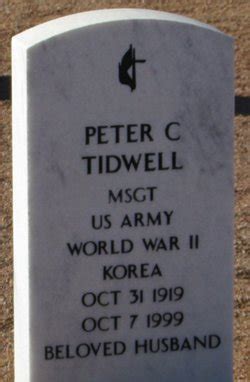 Peter C Tidwell 1919 1999 Find A Grave Memorial