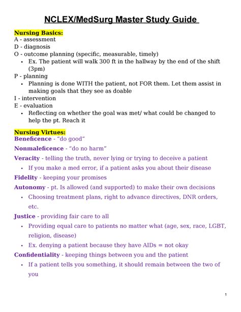 Nclexmaster Study Guide Nclex Medsurg Master Study Guide Nursing