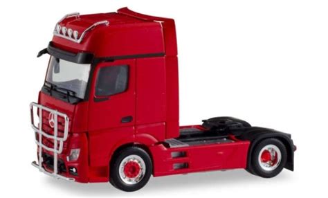 Miniature Mercedes Actros 1 87 Herpa Gigaspace Rouge 2018 Tracteur Avec