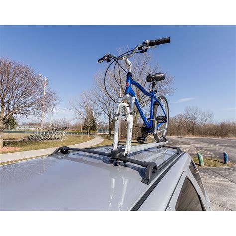 rooftop single bicycle carrier fork mounted  car  suv crossbars ebay