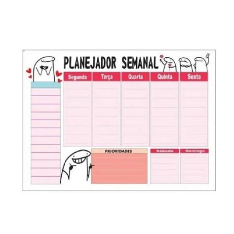 Quadro Lousa Planner Planejador Semanal X Cm Metal Pg Papelaria