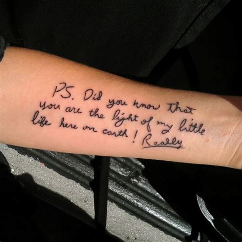 Handwriting Tattoo On Tumblr