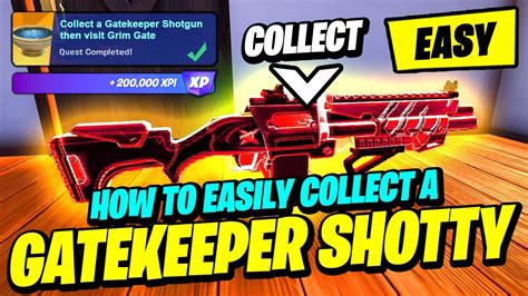 How To Easily Collect A Gatekeeper Shotgun Then Visit Grim Gate And Damage Cerberus Fortnite