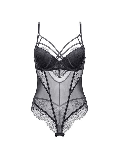 Women Sexy Lingerie Bodysuit Sheer Mesh Lace Corset Bustier Bodycon Babydoll Leotard Short