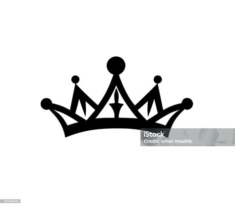 Crown Black Logo Vector Image Stock Illustration - Download Image Now ...