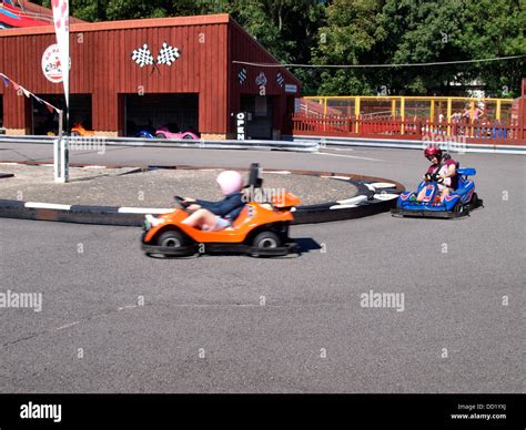 Go Karting At The Lodmoor Country Park Weymouth Dorset Uk 2013 Stock