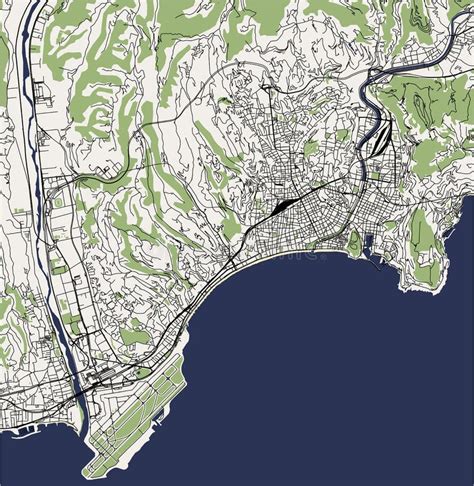 Mapa De La Ciudad De Niza Francia Stock De Ilustraci N Ilustraci N