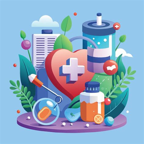 Health Care And Medicine Concept Vector Illustration In Flat Cartoon