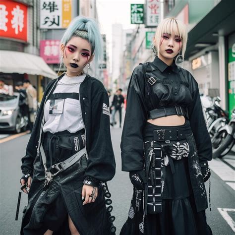 Premium Photo | Cyberpunk japanese neon street fashion