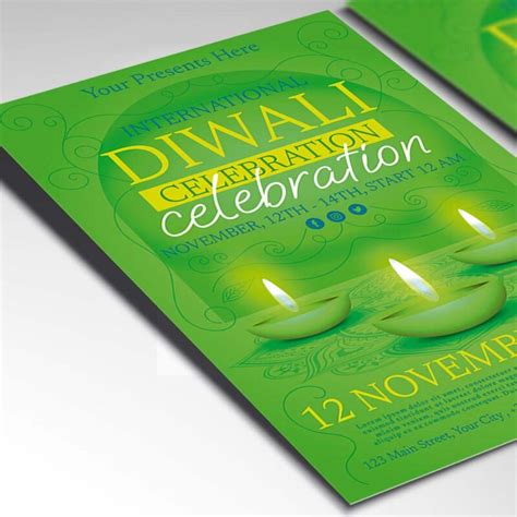 Diwali Day Card Printable PSD Template | PSDmarket