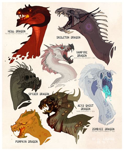 Halloween Dragons By Lilaira On Deviantart In 2024 Mythical Creatures