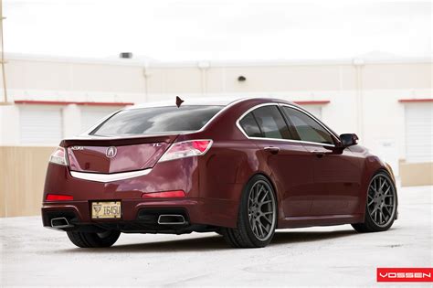 Mahogany Red Acura Tl On Gunmetal Vossen Rims — Gallery