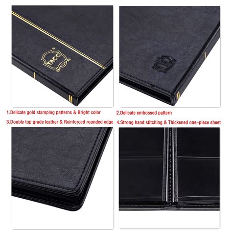 Ettonsun Leather Pocket Dollar Bill Holders For Collectors Paper