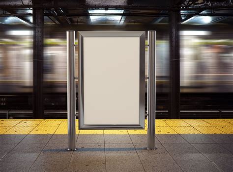 Free Subway Advertising Billboard Mockup PSD Psfreebies