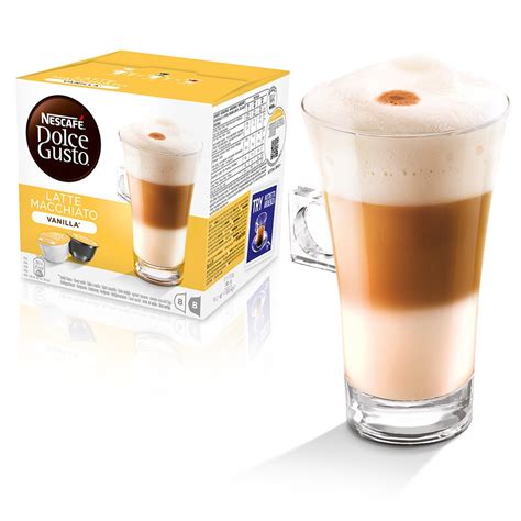 Nescafe Dolce Gusto Vanilla Latte Macchiato Coffee Pods 8 Drinks Caletoni International Grocer