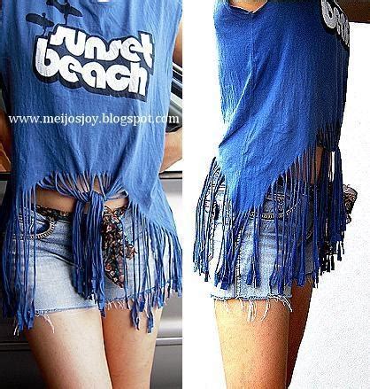 DIY Projects To Try Make Your Own Fringe T Shirt Pretty Designs