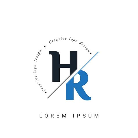 Premium Vector Hr Letter Logo Design With A Creative Cut Creative