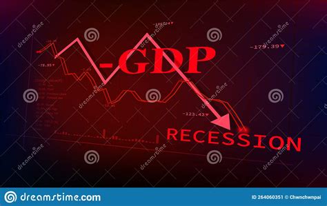 Recession 2023 Graph And Stock Market Slump Show Global Economic Crisis In 2023 Vector