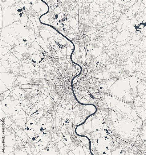 map of the city of Cologne, Germany Stock Vector | Adobe Stock