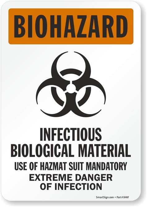 SmartSign S 6668 EU 10 Biohazard Infectious Biological Material