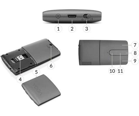 Lenovo Yoga Mouse With Laser Presenter | Versatile wireless mouse and ...