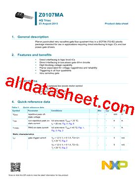 Z0107MA Datasheet(PDF) - NXP Semiconductors