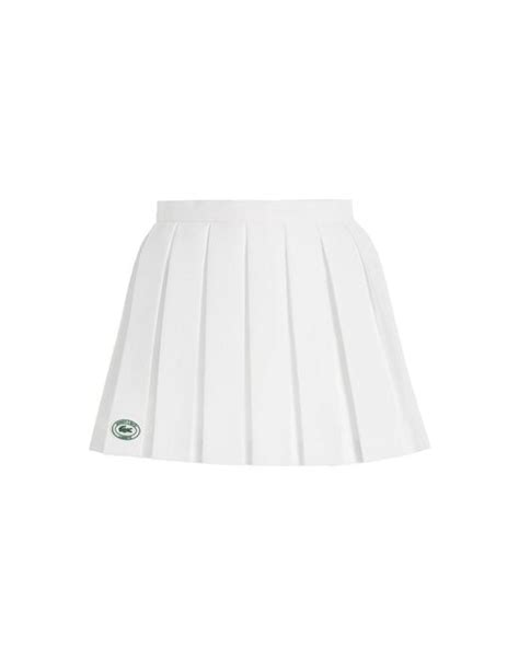 Sporty Rich X Lacoste Tennis Pleated Skirt In White Lyst Uk