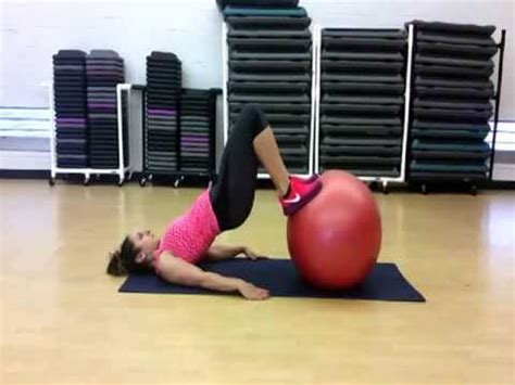 Swiss Ball Hip Raise And Leg Curl YouTube